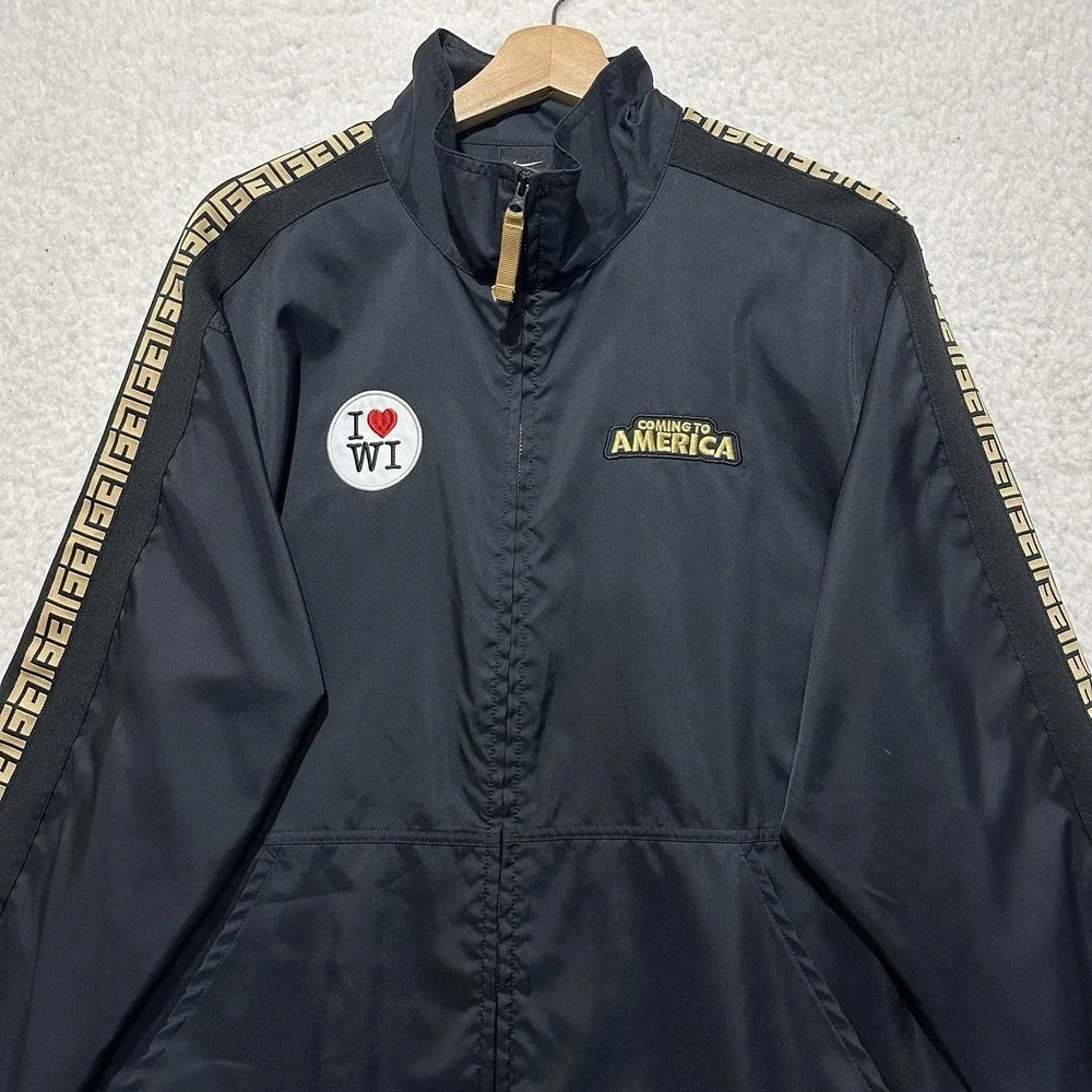 Nike Giannis Coming To America Track Jacket Black‎ Metallic Gold Size M